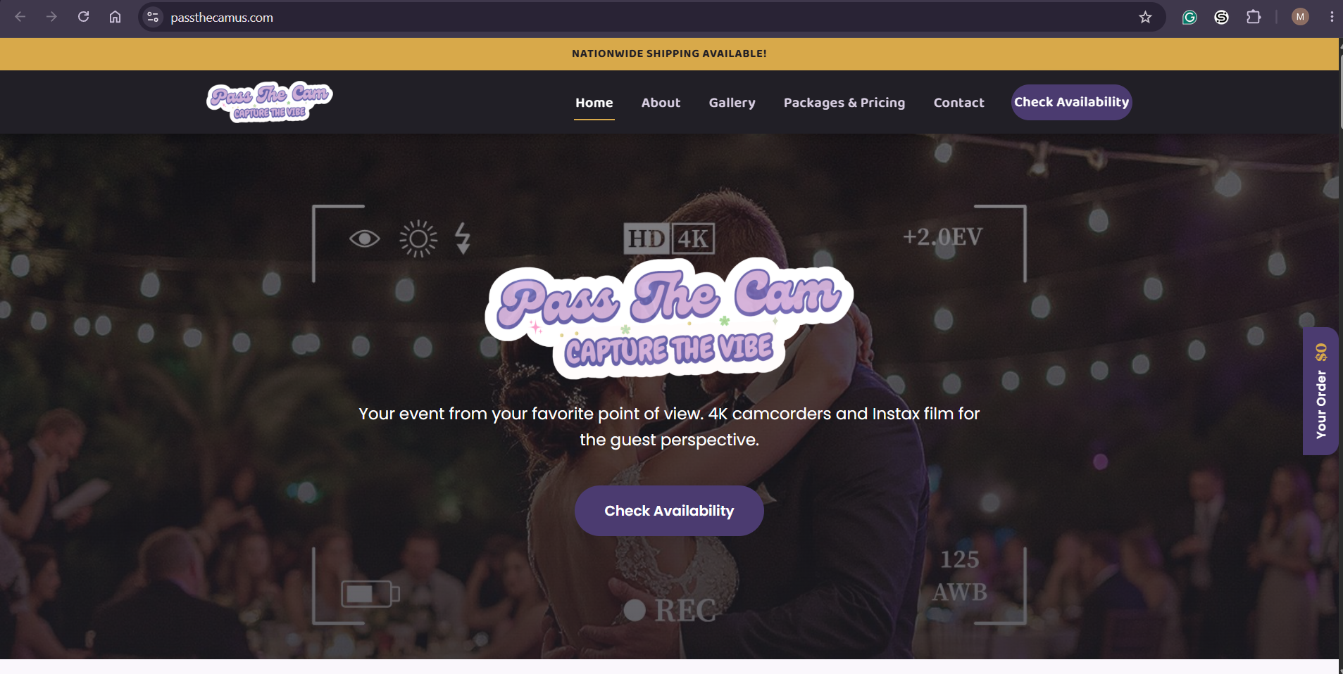 Pass The Cam website screenshot